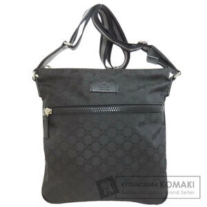 Gucci GG messenger bag black monogram leather